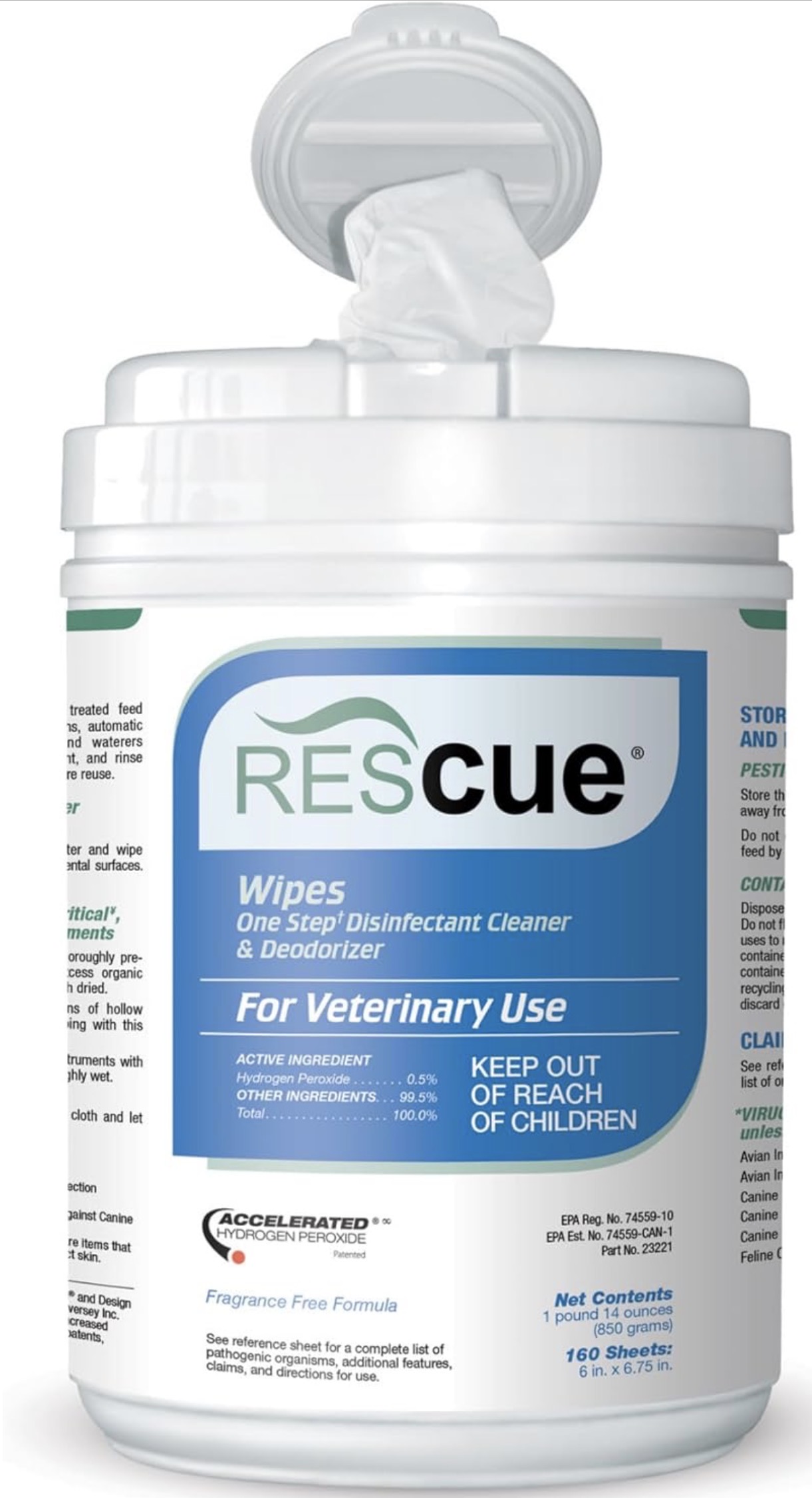 REScue disinfectant wipes 